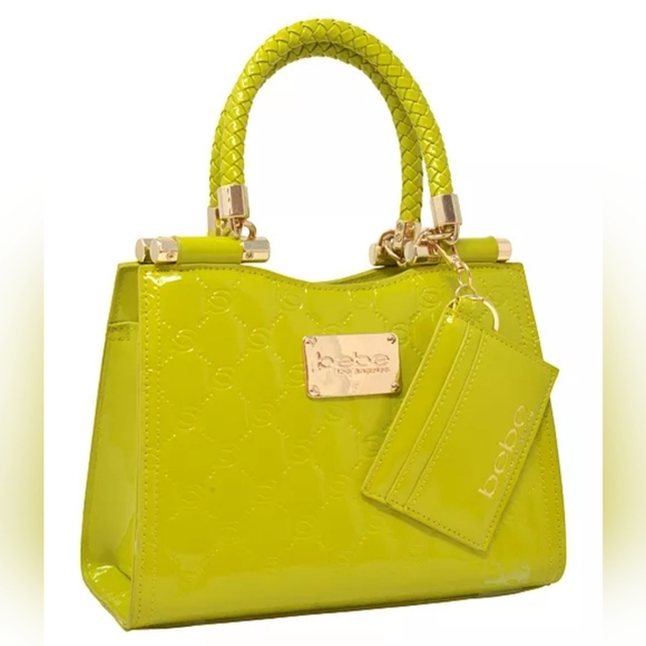 bebe Handbags - Bebe Sea Grass Dana Monogram Top Handle Crossbody NWT